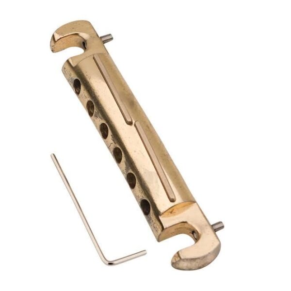 Faber Tone Bar Wraparound Aluminium Tailpiece LEFTHAND, vergoldet, aged, Messing Bars