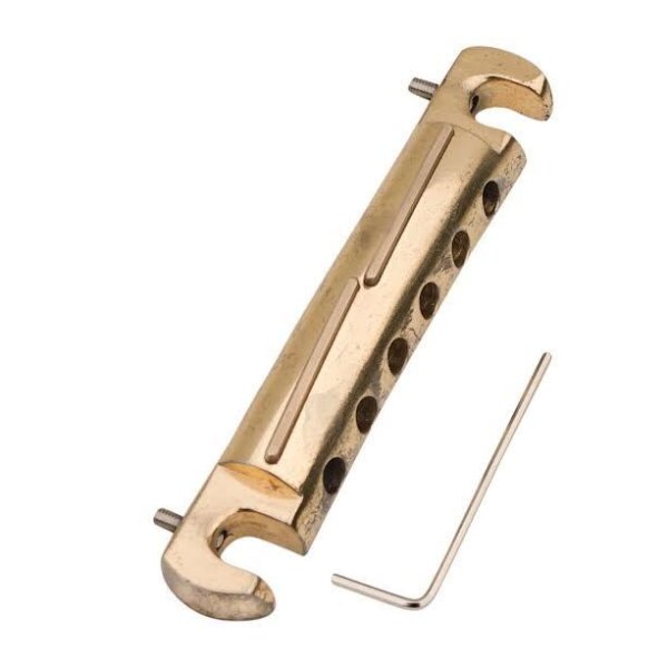 Faber Tone Bar Wraparound Aluminium Tailpiece RIGHTHAND, vergoldet, aged, Messing Bars