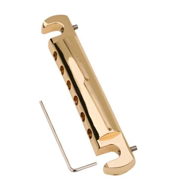 Faber Tone Bar Wraparound Aluminium Tailpiece RIGHTHAND, vergoldet, glänzend, Messing Bars