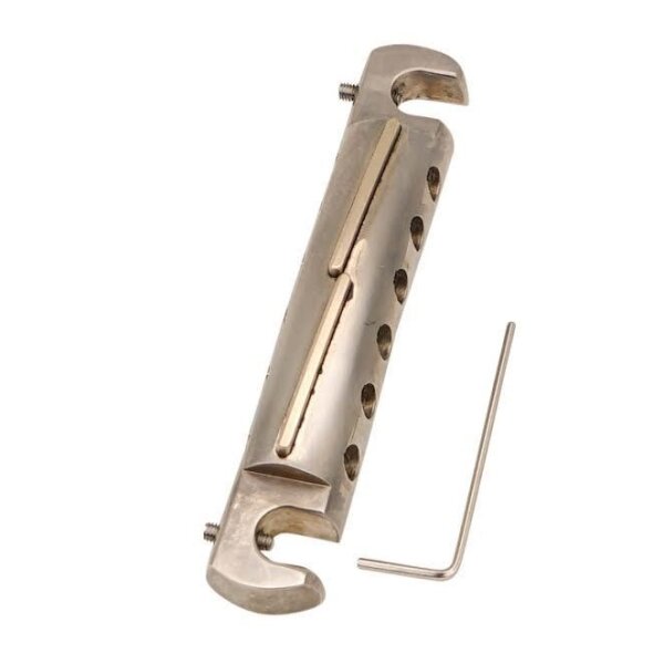 Faber Tone Bar Wraparound Aluminium Tailpiece LEFTHAND, vernickelt, aged, Messing Bars