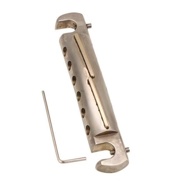 Faber Tone Bar Wraparound Aluminium Tailpiece RIGHTHAND, vernickelt, aged, Messing Bars