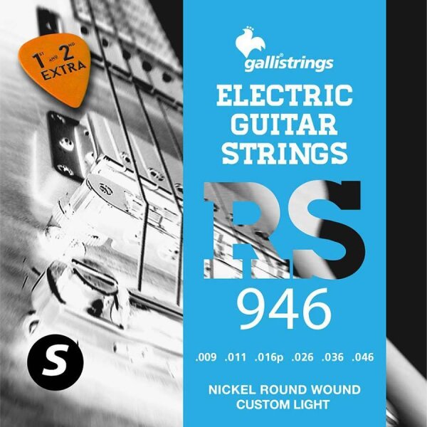 Galli nickel wound electric guitar strings, 009-046