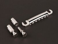 Aluminium Tailpiece, vernickelt, glänzend